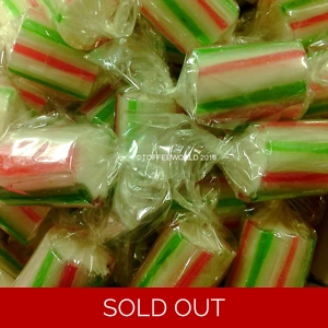 Edwardian Spearmint Rollers Wrapped Mint Rock Boiled Sweets